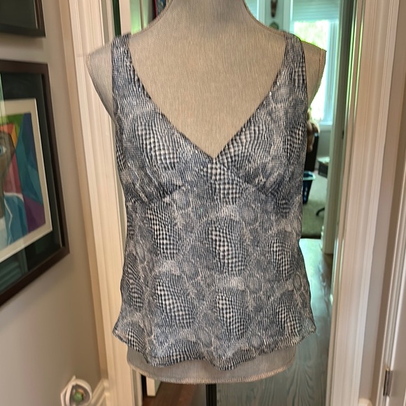 Laundry By Shelli Segal Strapless Dress - Blue and White - Picture 3 of 5